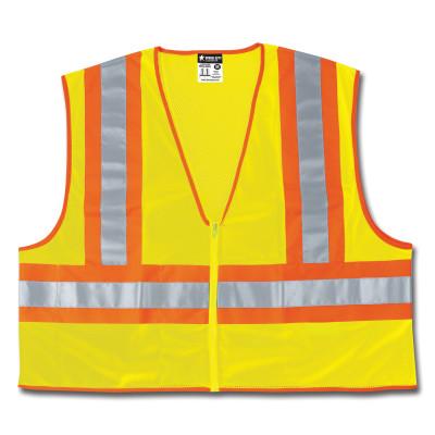 MCR Safety Luminator Class II Flame Resistant Vests, X-Large, Fluorescent Lime, WCCL2LFRXL
