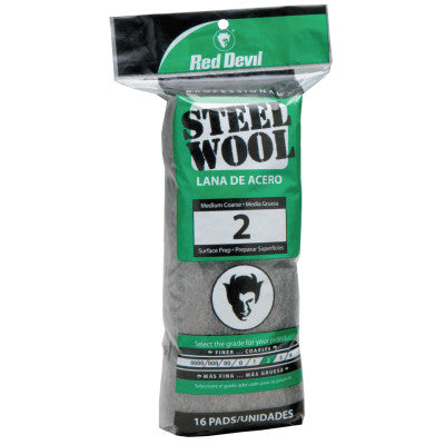 Red Devil Steel Wool, Medium Course, #2, 0315