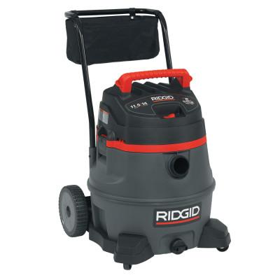 Ridge Tool Company 2-Stage Wet/Dry Vacuums, 14 gal, 6.5 hp, W/Hose/(6) Attachments/Diffuser/Filter, 50358
