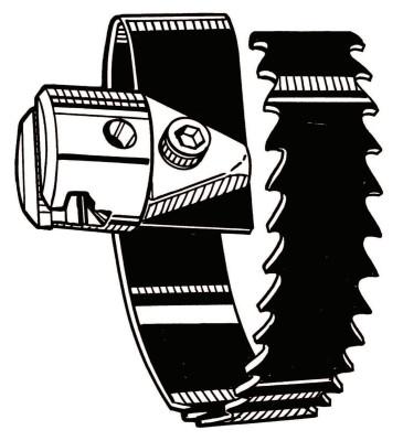 Ridge Tool Company Drain Cleaner Tools, Spiral Sawtooth Cutter, 3 1/2 in, T-21, 59625