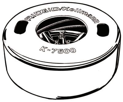Ridge Tool Company Model K-7500 Drain Cleaners, 200 rpm, 3 in-10 in Pipe Dia., with C-100, 60052