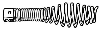 Ridge Tool Company Drain Cleaner Tools, Bulb Auger, 7/8 in, for 3/8 in Cable, T-203, 63000