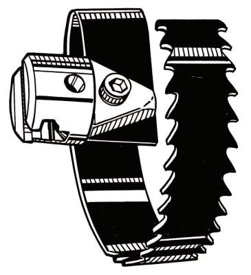 Ridge Tool Company Drain Cleaner Tools, Spiral Sawtooth Cutter, 4 in, T-23, 63085