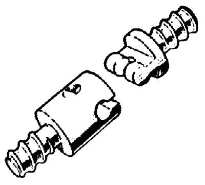 Ridge Tool Company Drain Cleaner Accessories, 5/8 in Male Coupling, A6582, 92805