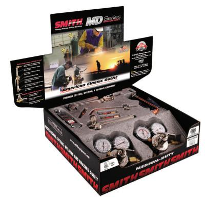 Smith Equipment MILLER SMITH Welding & Heating Toolbox Outfits, 6 in, Brass/Copper, O2/Acetylene, MBA-30510