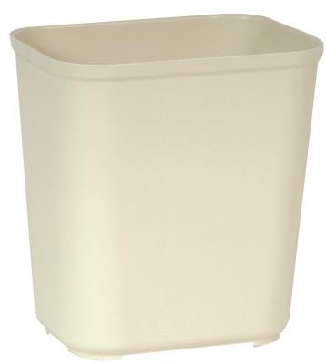 Newell Brands Fire Resistant Wastebaskets, 28 qt, Fiberglass, Beige, FG254300BEIG