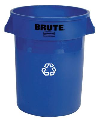 Newell Brands Brute Recycling Containers, 20 gal, Plastic, Blue, FG262073BLUE