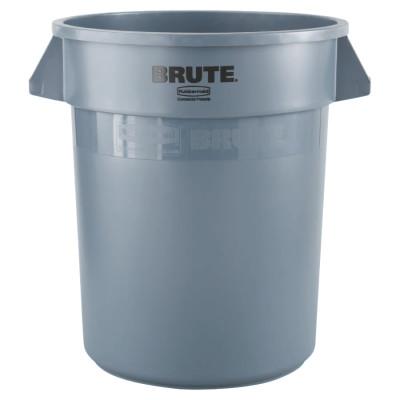 Newell Brands Brute Round Containers, 20 gal, Plastic, Gray, FG262000GRAY