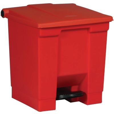 Newell Brands Step-On Containers, 8 gal, Plastic, Red, FG614300RED