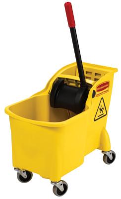 Newell Brands Tandem Bucket and Wringer Combo, 31 qt, Yellow, FG738000YEL