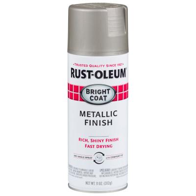 Rust-Oleum® Industrial Stops Rust Bright Coat Spray Paints, 11 oz, Aluminum, Metallic Finish, 7715830