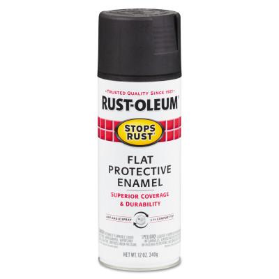 Rust-Oleum® Industrial Stops Rust® Protective Enamel Spray Paint, 12 oz Aerosol Can, Black, Gloss Finish, 7779830