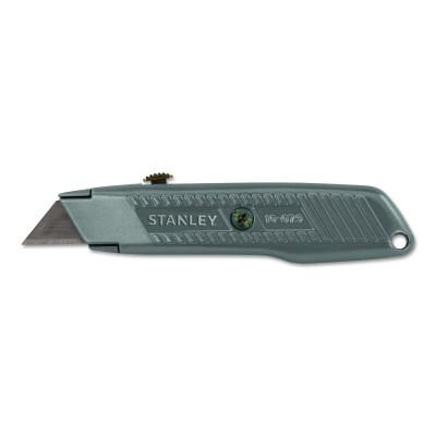 Stanley?? Products Interlock?? Retractable Utility Knife, 5-7/8 in L, Carbon Steel, Metal, Gray, 10-079