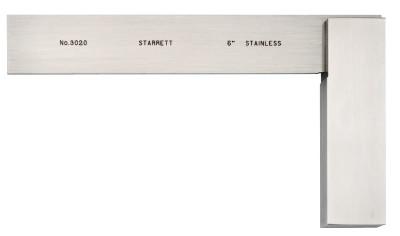 L.S. Starrett 3020 Series Toolmakers' Squares, 3 29/32 in x 6 in, Stainless Steel, 12227