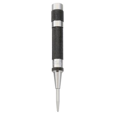L.S. Starrett Automatic Center Punches, 5 in L, 9/16 in Tip, Steel, 50120