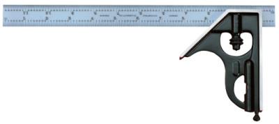 L.S. Starrett 33H Series Combination Squares, 12 in, 1/64 in @ 1"; 16ths; Quick Reading 64ths, 56396