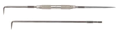 L.S. Starrett Improved Scribers, 9 in, Steel, Straight Point; Short Bent Point, 50317