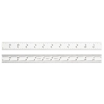 L.S. Starrett Steel Rules, 24 in, Steel, Spring Tempered, 52681