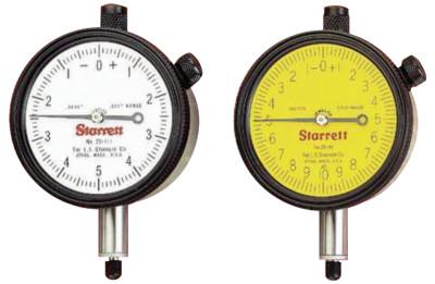 L.S. Starrett 25 Series AGD Group 2 Dial Indicators, 0-50-0 Dial, 0.5 in Range, 53285