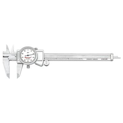 L.S. Starrett 3202 Series Dial Caliper, 0 in to 6 in, Stainless Steel, 61467