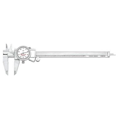 L.S. Starrett 3202 Series Dial Calipers, 0 in-8 in, Stainless Steel, 61468