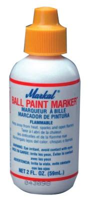 Markal® Ball Paint Marker Markers, 1/8 in Tip, Metal Ball Point, Black, 84623