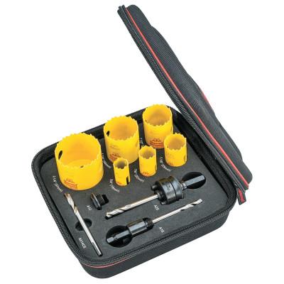 L.S. Starrett Deep Cut Plumbers Holesaw Kit, 3/4 in - 2 1/4 in Cut Diam, KDC06041-N