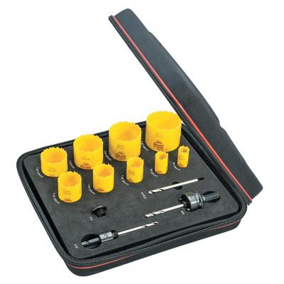 L.S. Starrett Deep Cut General Purpose Holesaw Kits, 3/4 in - 2 1/2 in Cut Diam, KDC09051-N
