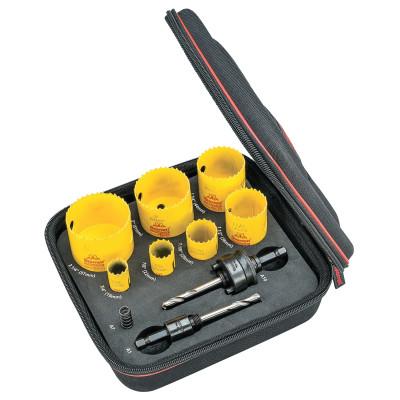 L.S. Starrett Fast Cut Plumbers Holesaw Kits, 3/4 in - 2 1/4 in Cut Diam, KFC07031-N