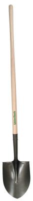 The AMES Companies, Inc. Round Point Shovel, 9.25 in L x 7.375 in W blade, Hardwood, Long, 40192
