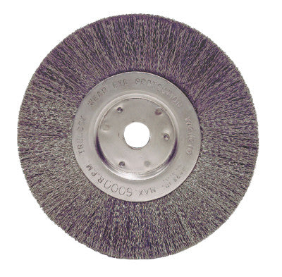 Weiler® Narrow Face Crimped Wire Wheel, 6 in D, .0104 Stainless Steel Wire, 01695