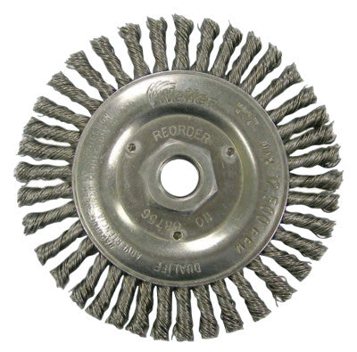 Weiler® Roughneck® Stringer Bead Wheel, 6 7/8 in D x 3/16 in W, .02 in Wire, Retail Pack, 09000P