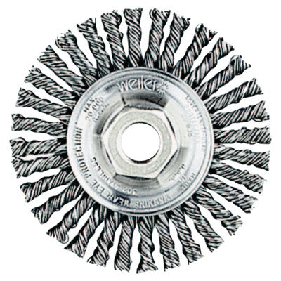Weiler® Roughneck® Stringer Bead Wheel, 6 7/8 in D x 3/16 in W, .02 in Wire, 9,000 rpm, 09000