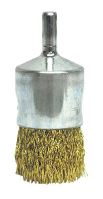 Weiler® Coated Cup Crimped Wire End Brush, Brass, 20,000 rpm, 1" x  0.0118", 10091