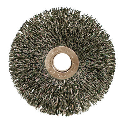 Weiler® Copper Center™ Small Wire Wheel, 1 1/2 in D x 1/4 in W, .0118 Steel, 20,000 rpm, 15332