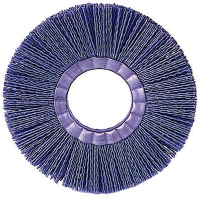 Weiler® Nylox® Basic Section Wheel Brush, 6 in Dia., 0.04 Bristle, 6,000 rpm, 20620