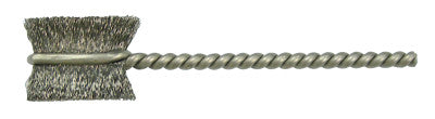 Weiler® Burrite Power Tube Brush, 1/4 in, .005 SS, 9/16 in B.L. (BR-1/4), 21050
