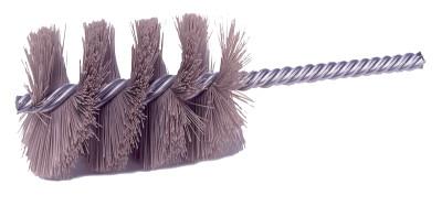 Weiler® Nylox® Tube Brush, 1 in Dia., Double Spiral, .022 in Crimped Nylon Fill, 2-1/2 in Brush L, 21138
