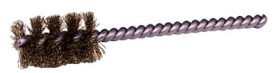 Weiler® Round Power Tube Brush, 1/2 in, .005 Brass, 1 in B.L. (SM-1/2), 21182