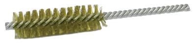 Weiler® Double-Spiral Double-Stem Power Tube Brush, 5/8 in, .008 Brass, 2 in B.L. (DS-5/8), 21219