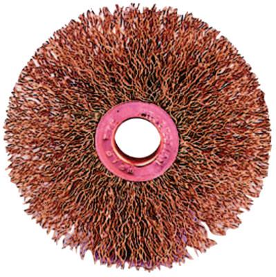 Weiler® Non Sparking Small Diameter Wire Wheel, 2 in D, .005 Brass, 29059