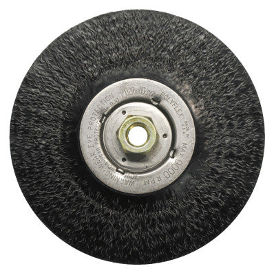 Weiler® Polyflex® Stringer Bead Twist Knot Wheel, 6 in D x 3/16 W, .014 Steel, 9,000 rpm, 35206