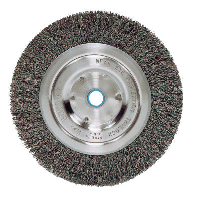 Weiler® Vortec Pro® Crimped Wire Wheel, 6 in D, .014 Carbon Steel, 6,000 rpm, Retail Pk, 36000
