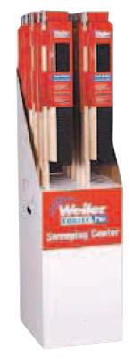 Weiler® Fine Sweeping Broom Display Pack, 24 in, 3 in Trim L, Grey Flagged Synthetic, 36633
