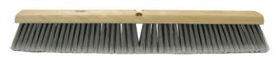 Weiler® Flagged Silver Polystyrene Fine Sweep Brushes, 18 in Hardwood Block, 3 in Trim L, 42041