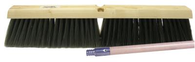 Weiler® Vortec Pro® Medium Sweep, 18 in Lacquered, 3 in Trim, Black Polypropylene/Grey Polystyrene Fill, 44851