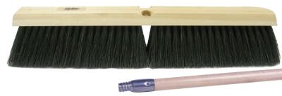 Weiler® Coarse Sweeping Brush, 18 in Hardwood Block, 3 in Trim, Tampico Fill/Wire Center, 44871