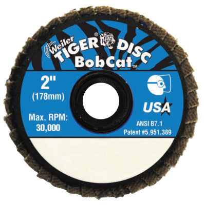 Weiler® Tiger Paw™ Super High Density Flap Disc, 4-1/2 in, 36 Grit, 7/8 in Arbor, 51060
