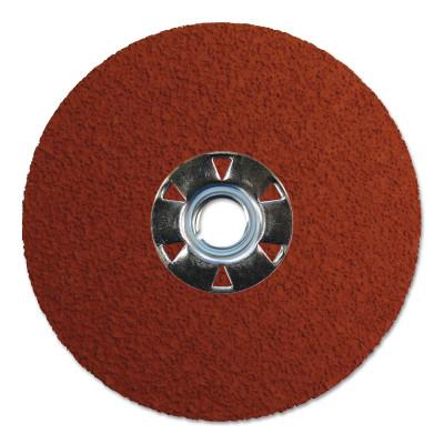 Weiler® Tiger Ceramic Resin Fiber Discs, 4 1/2 in Dia, 5/8 in-11 Arbor, 24 Grit, 25/Box, 69880