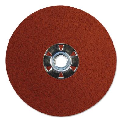 Weiler® Tiger Ceramic Resin Fiber Discs, 5 in Dia, 5/8 Arbor, 24 Grit, Ceramic, 69887